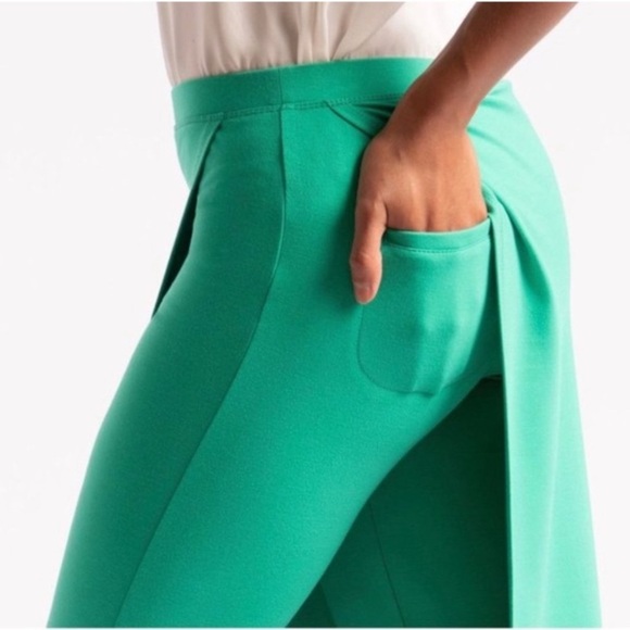 Betabrand Green Sassiest Skirt Leggings Size Large Tall - Picture 2 of 7